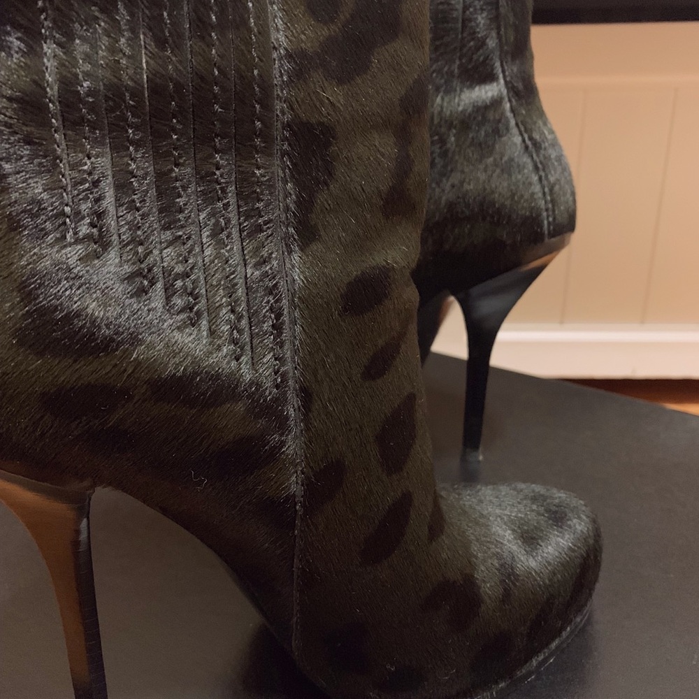 ALEXANDER WANG leopard print hair boots